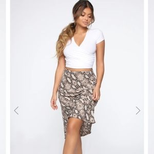 Snake Print Skirt